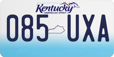KY license plate 085UXA