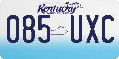 KY license plate 085UXC