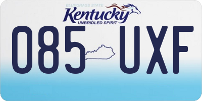 KY license plate 085UXF