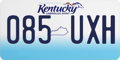 KY license plate 085UXH