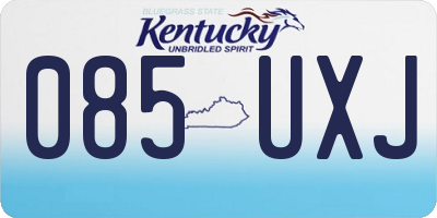 KY license plate 085UXJ