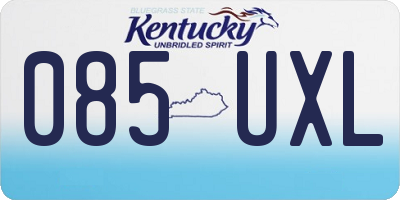 KY license plate 085UXL