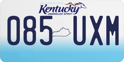 KY license plate 085UXM