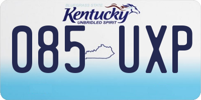 KY license plate 085UXP