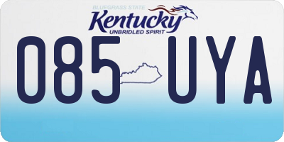 KY license plate 085UYA