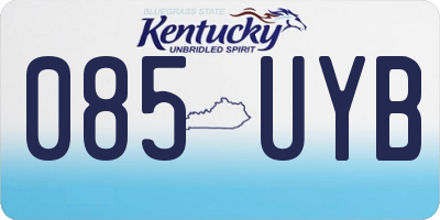 KY license plate 085UYB