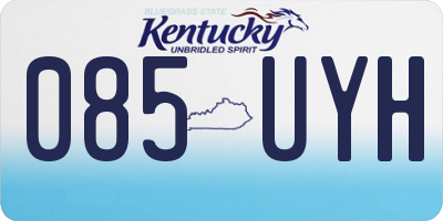 KY license plate 085UYH