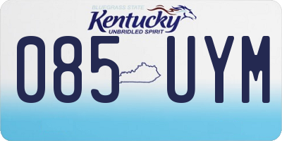 KY license plate 085UYM