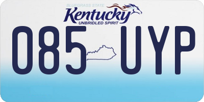 KY license plate 085UYP