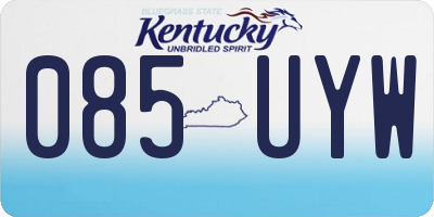 KY license plate 085UYW
