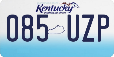 KY license plate 085UZP