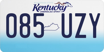 KY license plate 085UZY