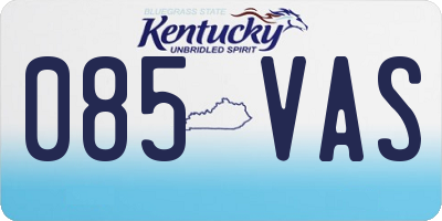 KY license plate 085VAS