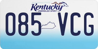 KY license plate 085VCG