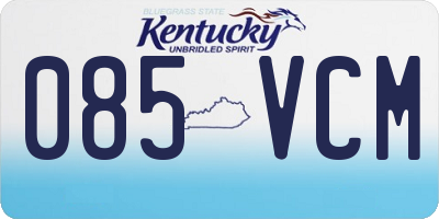 KY license plate 085VCM