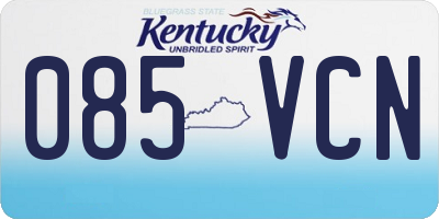 KY license plate 085VCN