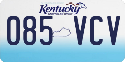 KY license plate 085VCV