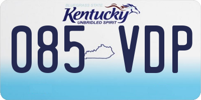 KY license plate 085VDP