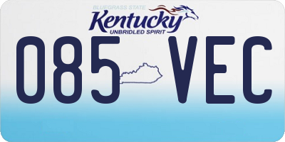 KY license plate 085VEC