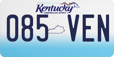 KY license plate 085VEN