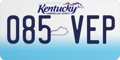 KY license plate 085VEP