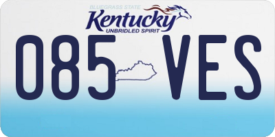 KY license plate 085VES