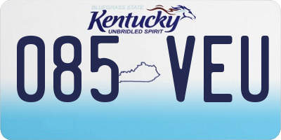 KY license plate 085VEU