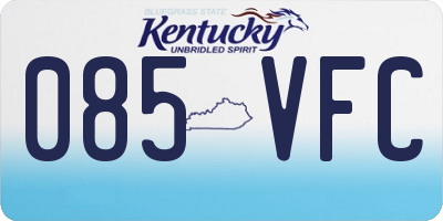 KY license plate 085VFC