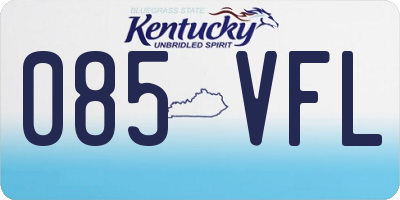 KY license plate 085VFL