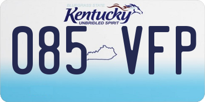 KY license plate 085VFP