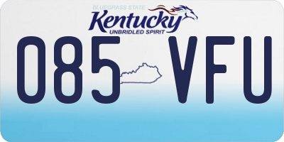 KY license plate 085VFU
