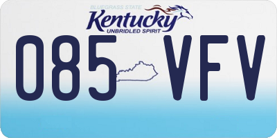 KY license plate 085VFV