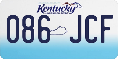 KY license plate 086JCF