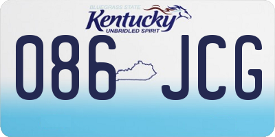 KY license plate 086JCG