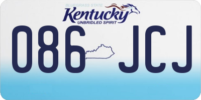 KY license plate 086JCJ