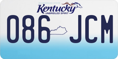 KY license plate 086JCM