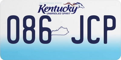 KY license plate 086JCP