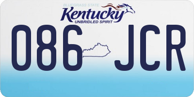 KY license plate 086JCR