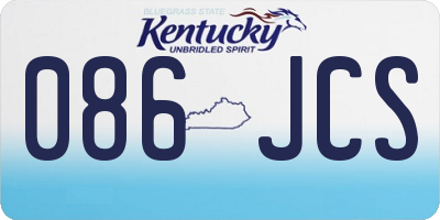 KY license plate 086JCS