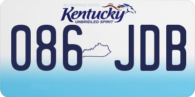 KY license plate 086JDB