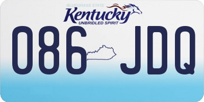 KY license plate 086JDQ