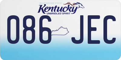 KY license plate 086JEC