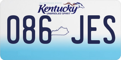 KY license plate 086JES