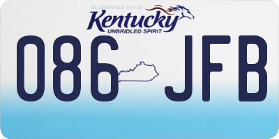 KY license plate 086JFB