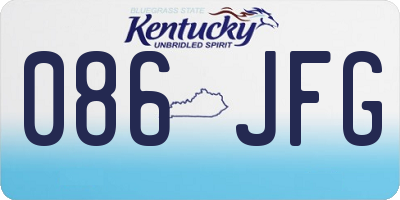 KY license plate 086JFG
