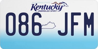 KY license plate 086JFM