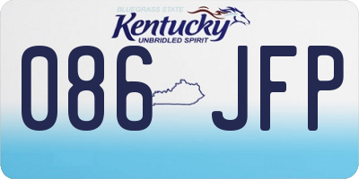 KY license plate 086JFP