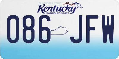 KY license plate 086JFW