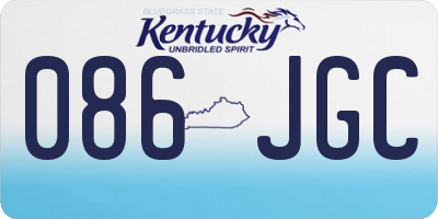 KY license plate 086JGC