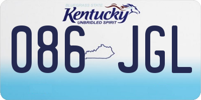 KY license plate 086JGL